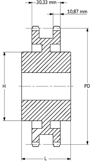 Звездочка PHS 12B-2C68